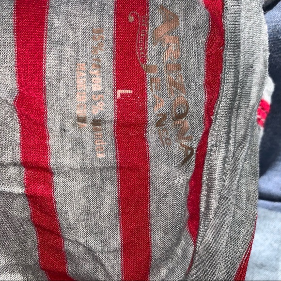 NWT Arizona half sleeve striped pocket T-shirt L - Picture 4 of 4
